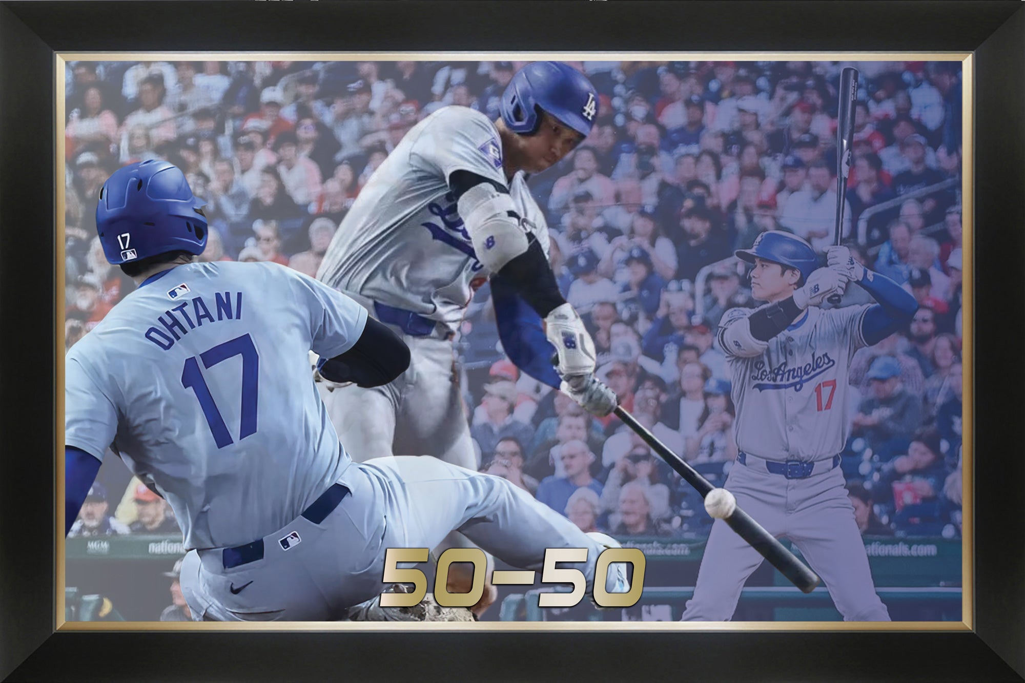 Shohei Ohtani // LA Dodgers // Record Setting 50-50 // Framed