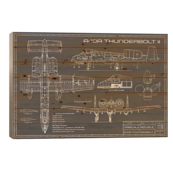 A-10 Thunderbolt II [Warthog] Airplane | Black by Action Blueprints