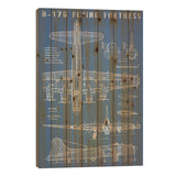 B-17 Vintage Bomber Airplane Blueprint by Action Blueprints
