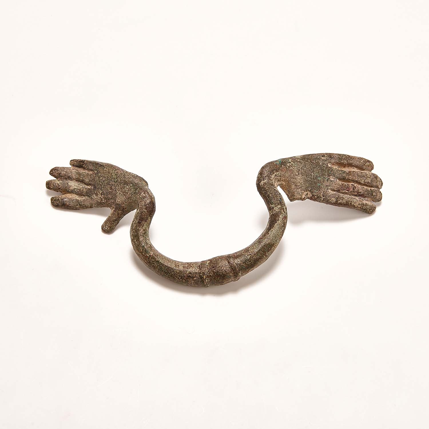 Large Roman Hydria Handle With Two Hands // 1st-3rd Century