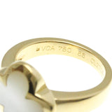 Van Cleef & Arpels // 18k Yellow Gold Pure Alhambra Mother of Pearl Ring // Ring Size: 7.25 // Store Display