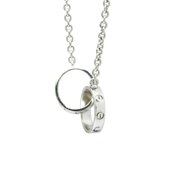 Cartier // 18k White Gold Baby Love Pendant Necklace // 16.92" // Store Display