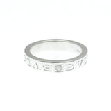 Bulgari // 18k White Gold Double Logo Diamond Ring // Ring Size: 7.25 // Store Display
