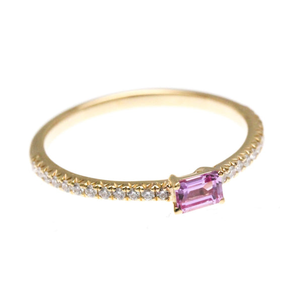 Tiffany & Co. // 18k Rose Gold Novo Diamond + Sapphire Ring // Ring Size: 5.5 // Store Display