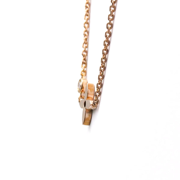 Louis Vuitton // 18k Rose Gold Pendentif Monogram Idylle Diamond Pendant Necklace // 14.96"-15.74" // Store Display