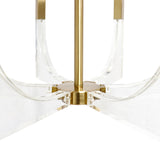 Omeara Metal & Acrylic Chandelier Light, Clear Brass