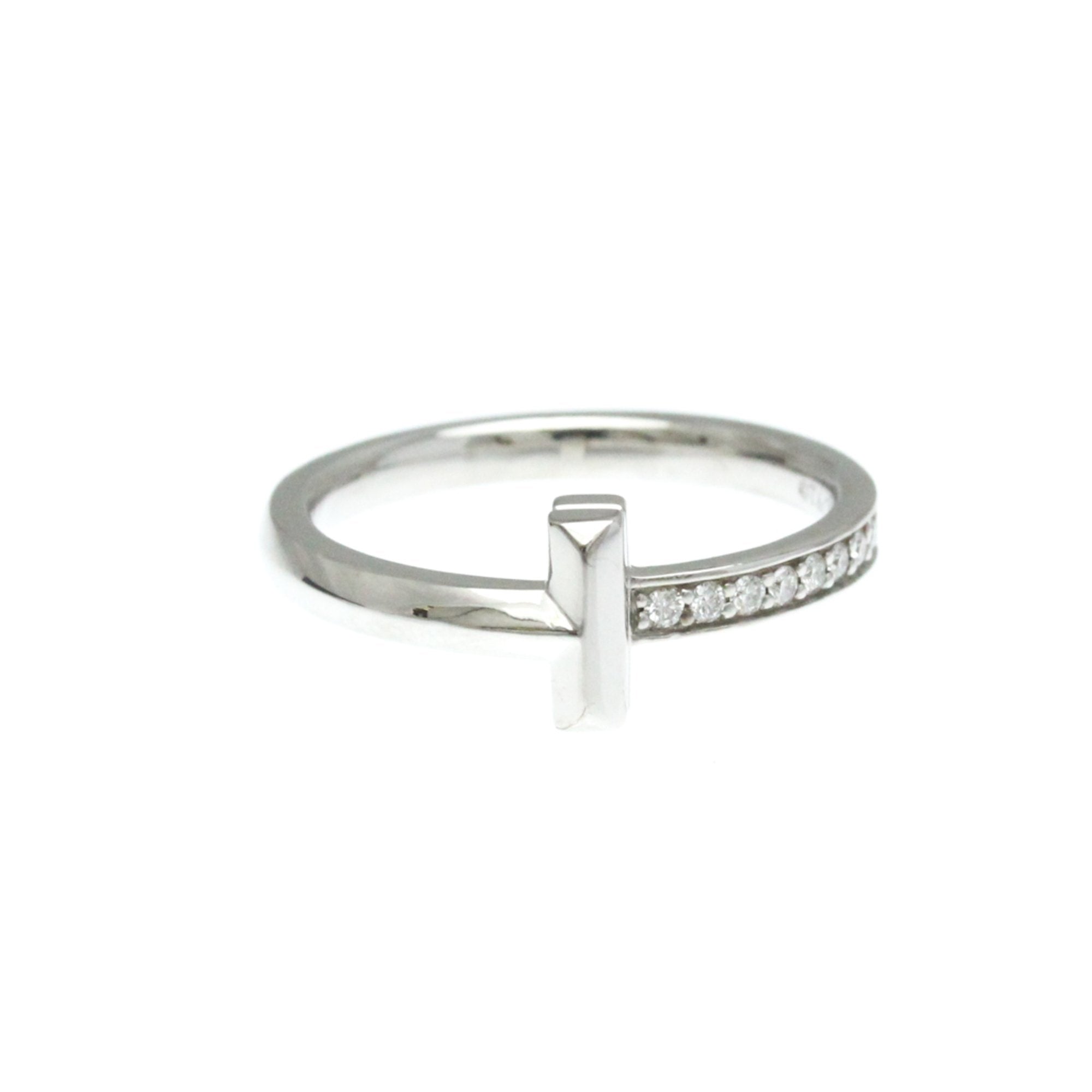 Tiffany & Co. // 18k White Gold T-One Narrow Ring With Diamond // Ring Size: 7 // Store Display