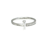 Tiffany & Co. // 18k White Gold T-One Narrow Ring With Diamond // Ring Size: 7 // Store Display