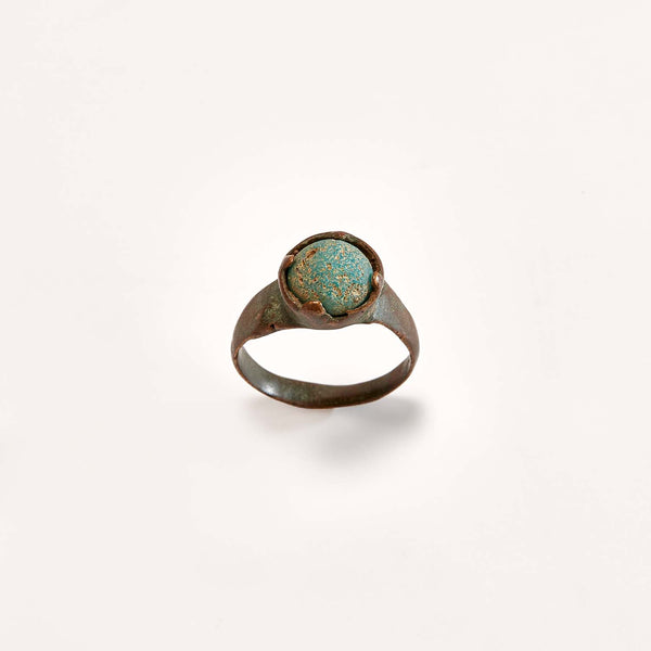 Lovely Medieval Ring With Glass Inlay // 11th-15th Century