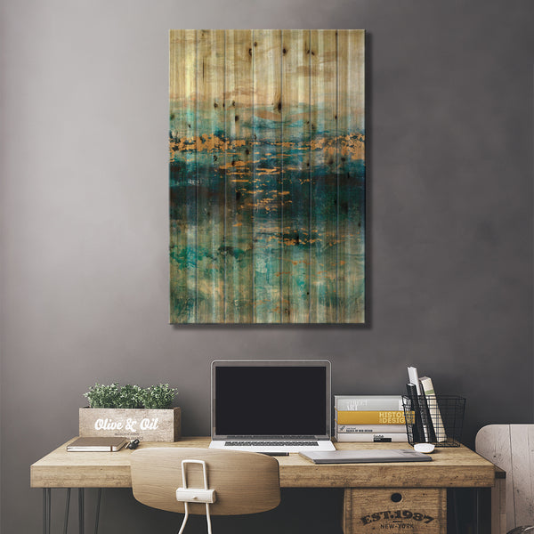 Teal & Gold Scape by Julian Spencer