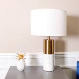 Rhoda Marble White/Gold Table Lamp