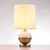 Senato Metal & Acrylic Table Lamp, White/Gold