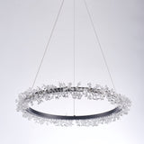 Claire Steel & Glass Chandelier Light, Clear/Black