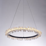 Claire Steel & Glass Chandelier Light, Clear/Black