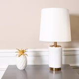Leon Marble White/Gold Table Lamp