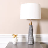 Radiance Style Marble White/Gold Table Lamp