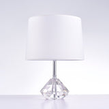 Tortona Metal & Acrylic Table Lamp, White/Clear