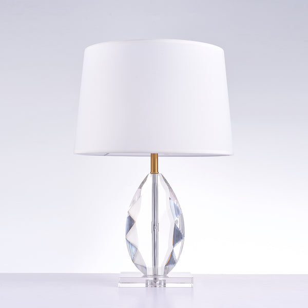 Lauren Metal & Acrylic Table Lamp, White/Clear