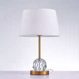 Aston Metal & Acrylic Table Lamp, White/Clear