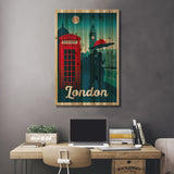 London England Travel Poster by Olahoop Travel Posters