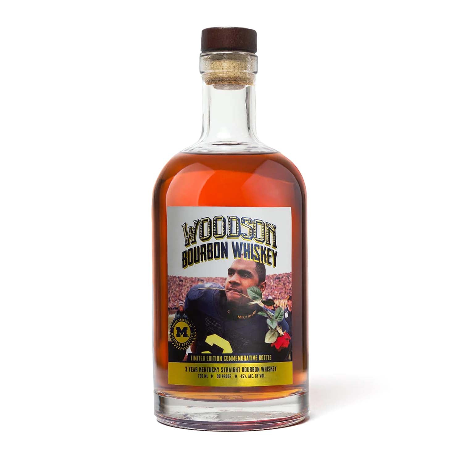Woodson Whiskey University of Michigan Charles Woodson Commemorative Bottle